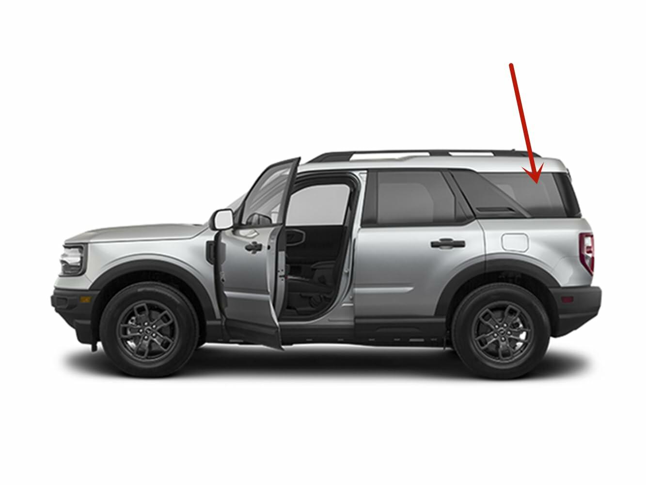 Driver Left Side Quarter Window Quarter Glass Compatible with Ford Bronco Sport 2021-2025 Models (Not for Bronco)