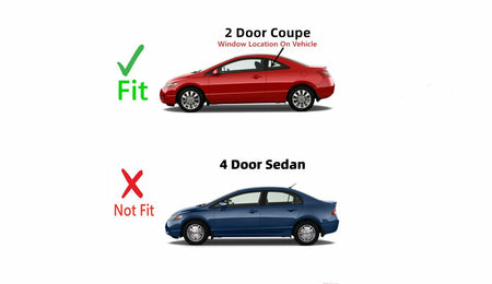 Driver Left Side Quarter Window Quarter Glass Compatible with Honda Civic 2 Door Coupe 2006-2011 Models