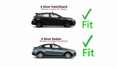 Passenger Right Side Front Door Window Door Glass Compatible with Mazda 3 2010-2013 Models