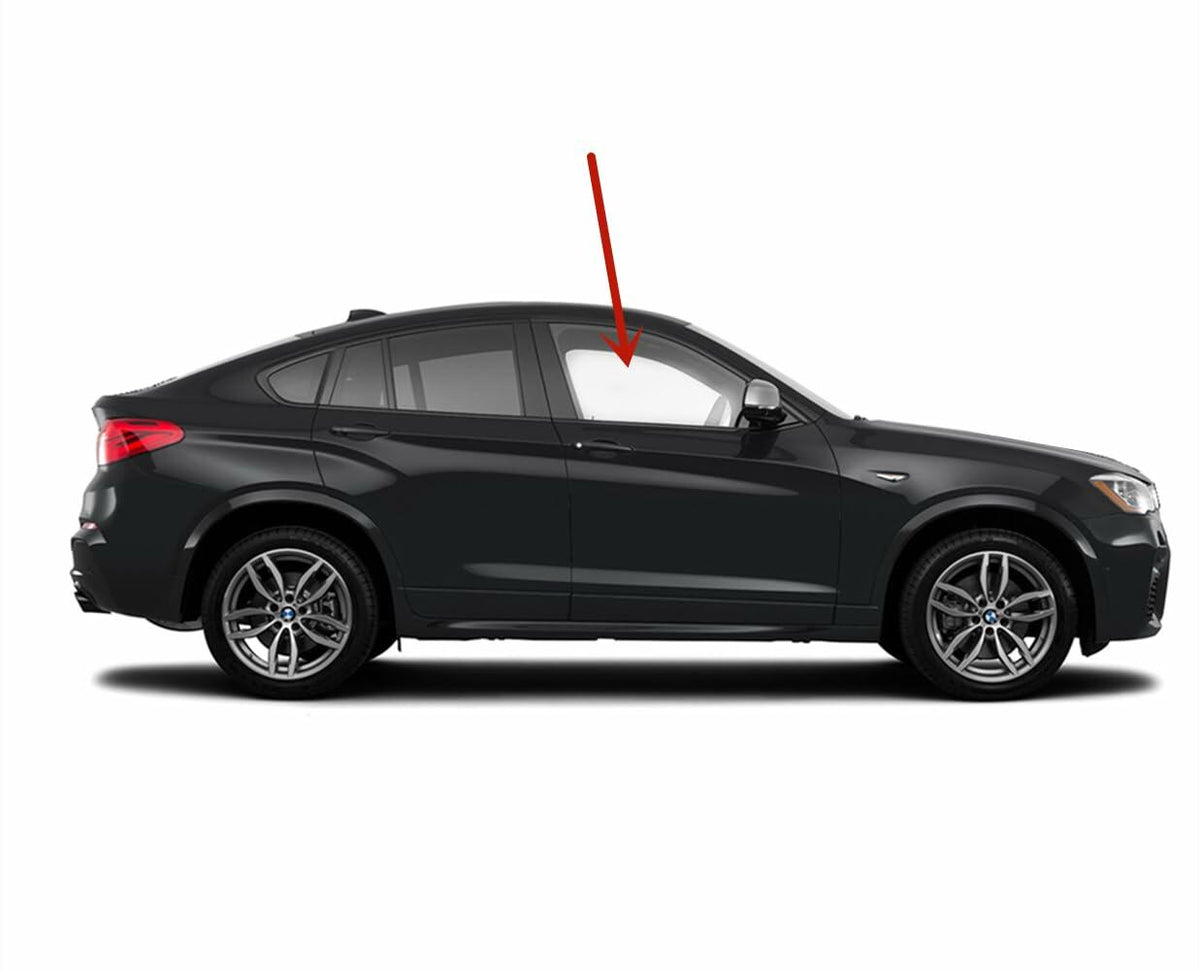 Tempered Passenger Right Side Front Door Window Door Glass Compatible with BMW X4 2015-2018 Models / X4 M40i 2016-2018 Models