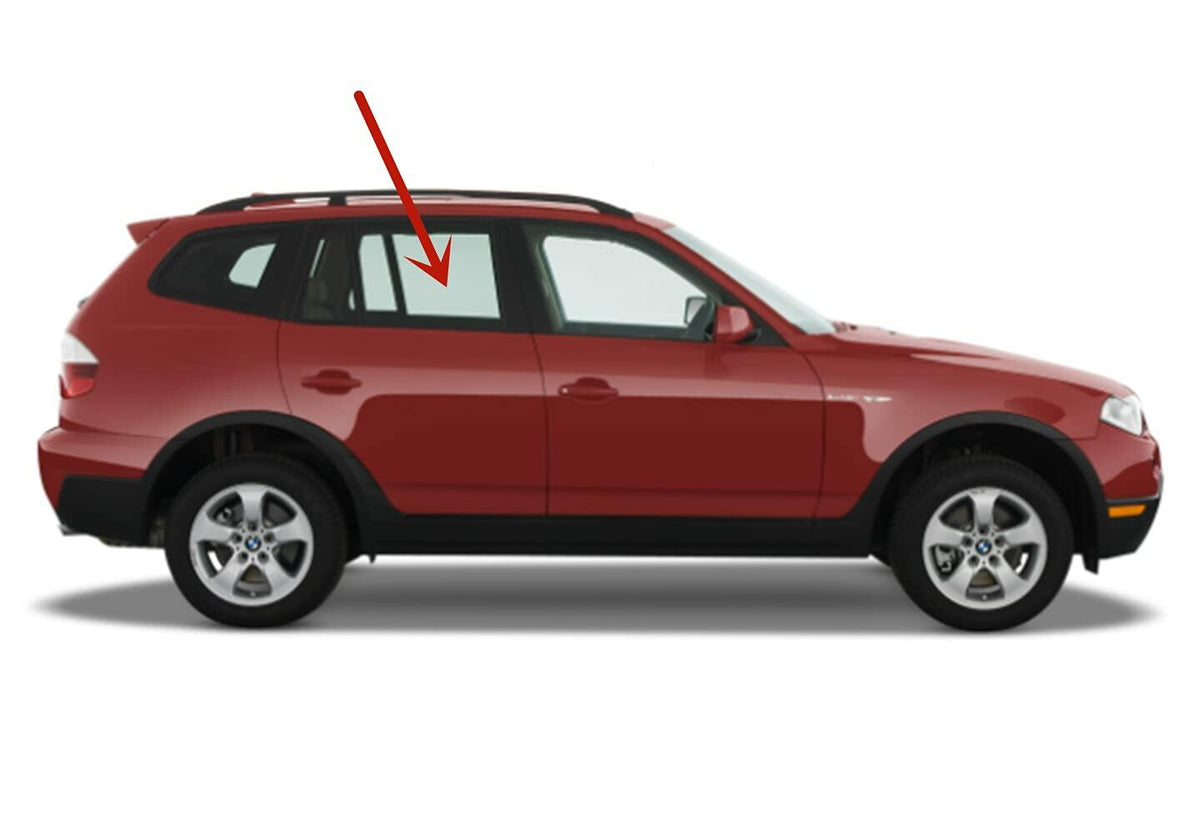 Passenger Right Side Door Window Door Glass Clear Compatible with BMW X3 2004-2010 Models