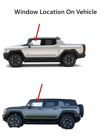 Tempered Driver Left Side Front Door Window Door Glass Compatible with GMC HUMMER EV Pickup & SUV 2022-2025 Models