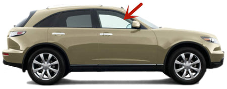 Passenger Right Side Front Door Window Door Glass Compatible with Infiniti FX35 FX45 2003-2008 Models