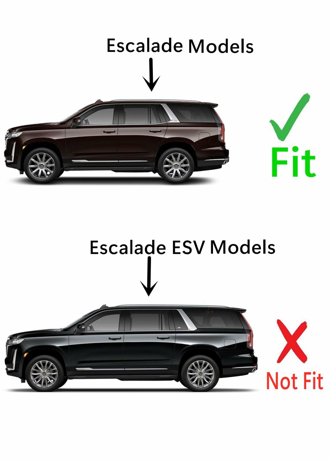 With Sensor Style Tempered Driver Left Side Quarter Window Quarter Glass Compatible with Cadillac Escalade 2021-2026 Models ( Not For Escalade ESV)