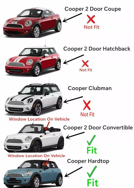 OEM Driver Left Side Door Window Door Glass Compatible with Mini Cooper 2 Door Convertible 2016-2024 Models / Cooper Hardtop 2 Door Hatchback 2014-2024 Models