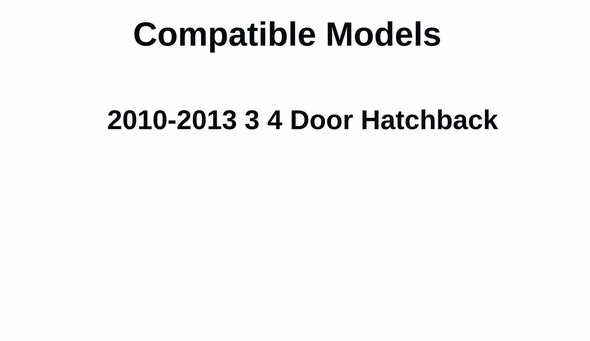 Driver Left Side Rear Door Window Door Glass Compatible with Mazda 3 4 Door Hatchback 2010-2013 Models