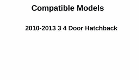 Driver Left Side Rear Door Window Door Glass Compatible with Mazda 3 4 Door Hatchback 2010-2013 Models