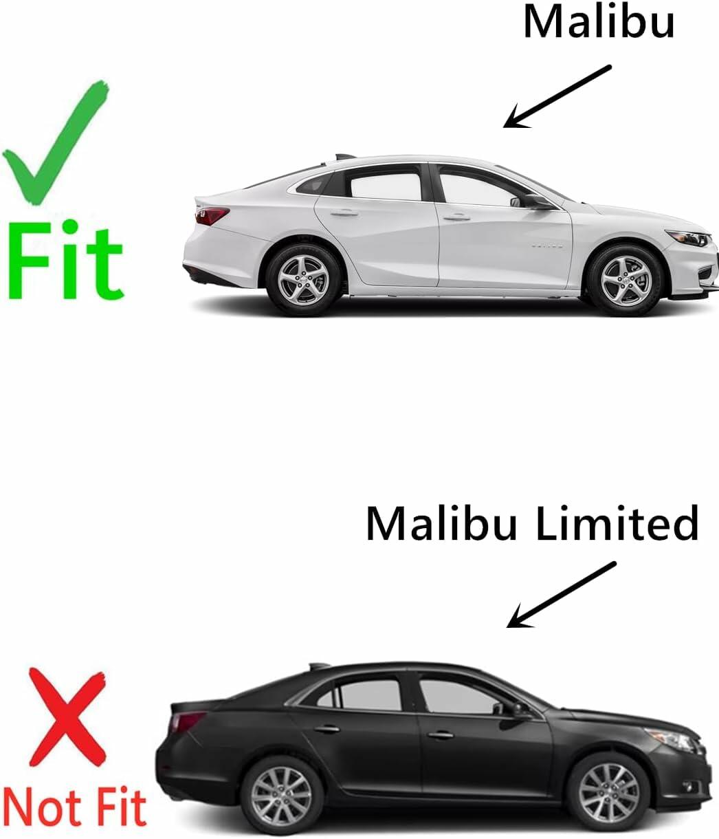 Tempered Passenger Right Side Front Door Window Door Glass Compatible with Chevrolet Malibu 2016-2025 Models (Not For Malibu Limited 2016)