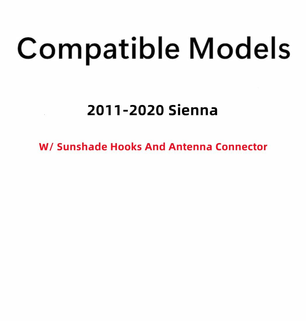 Movable W/Sunshade Hooks Style Driver Left Side Quarter Window Quarter Glass Movable Compatible with Toyota Sienna 2011-2020 Models
