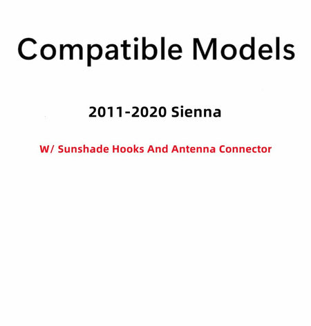 Movable W/Sunshade Hooks Style Driver Left Side Quarter Window Quarter Glass Movable Compatible with Toyota Sienna 2011-2020 Models