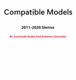 Movable W/Sunshade Hooks Style Driver Left Side Quarter Window Quarter Glass Movable Compatible with Toyota Sienna 2011-2020 Models