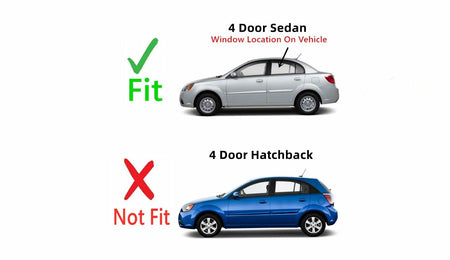 Driver Left Side Rear Door Window Door Glass Compatible with Kia Rio 4 Door Sedan 2006-2011 Models
