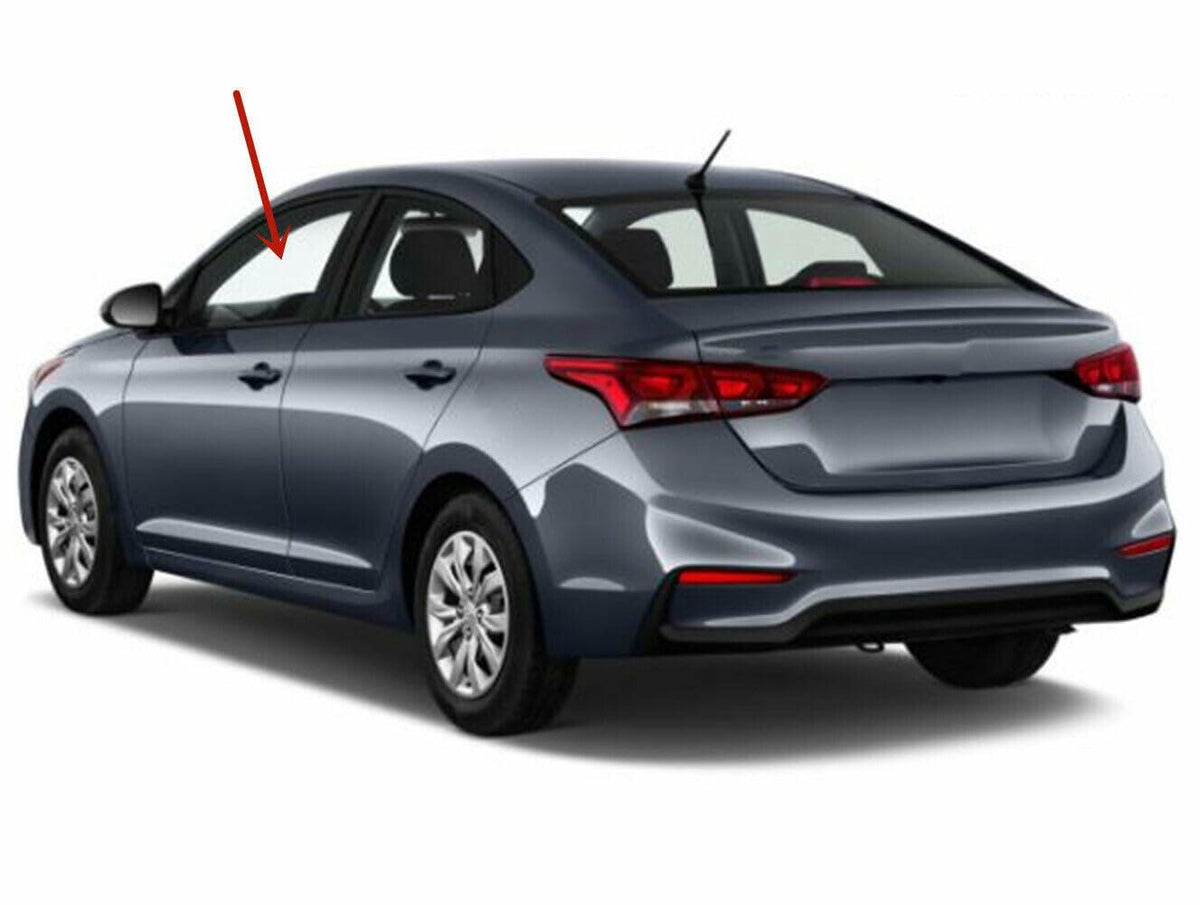 Driver Left Side Front Door Window Door Glass Compatible with Hyundai Accent 2018-2022 Models