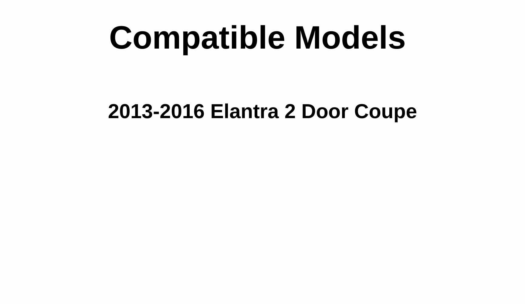 Driver Left Side Door Window Door Glass Compatible with Hyundai Elantra 2 Door Coupe 2013-2016 Models