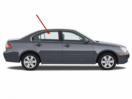 Passenger Right Side Rear Door Window Door Glass Compatible with Kia Optima 2007-2010 Models (Also Fit 2006 Optima New Body Style)