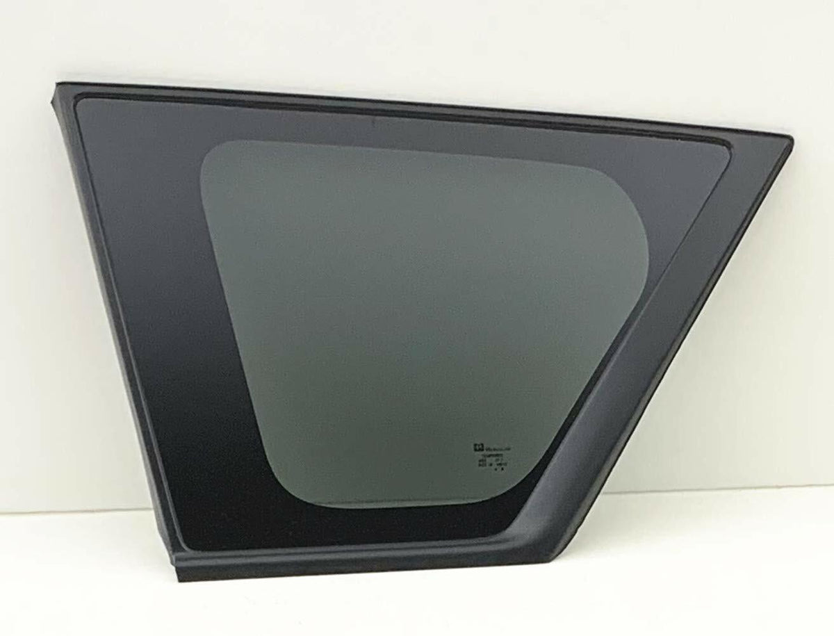 Black Moulding Driver Left Side Quarter Window Quarter Glass Compatible with Mitsubishi Outlander 2007-2013 Models