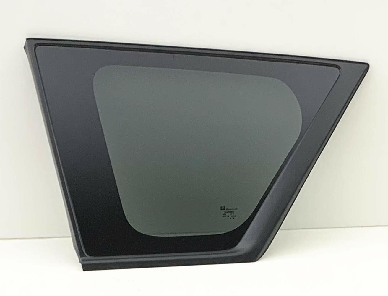 Black Moulding Driver Left Side Quarter Window Quarter Glass Compatible with Mitsubishi Outlander 2007-2013 Models