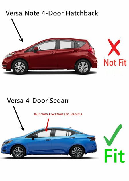 Driver Left Side Front Door Window Door Glass Compatible with Nissan Versa 4 Door Sedan 2012-2019 Models