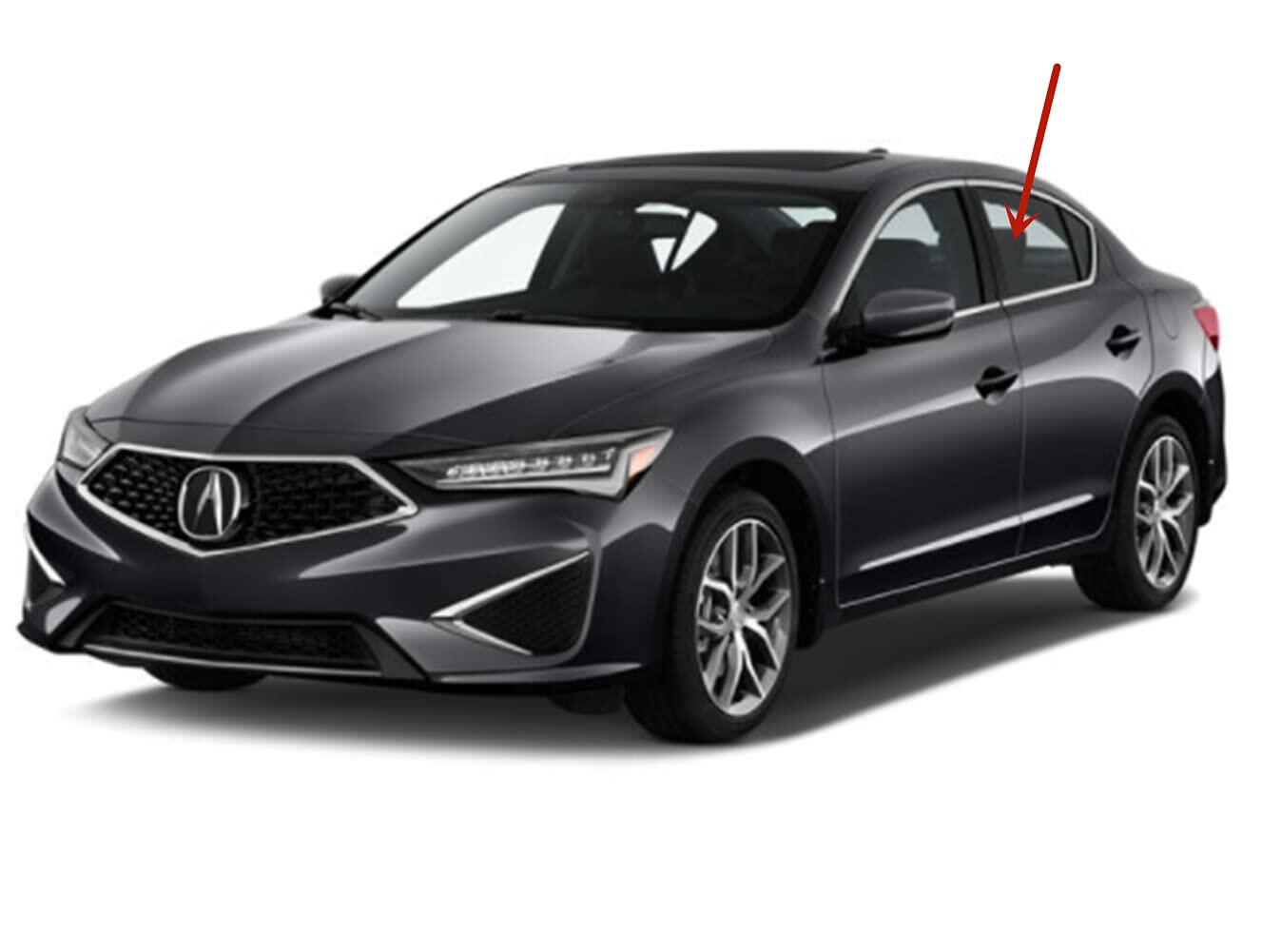 Driver Left Side Rear Door Window Door Glass Compatible with Acura ILX 2013-2022 Models
