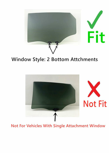 Driver Left Side Rear Door Window Door Glass Compatible with Hyundai Tucson 2010-2015 Models