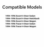 Driver Left Side Front Door Window Door Glass Compatible with Mercury Tracer/Ford Escort 1994-1996 4 Door Models