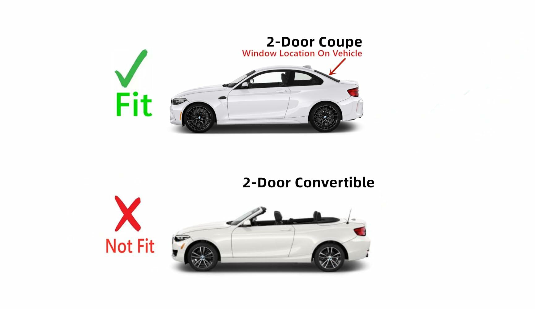 Rear Back Window Back Glass Compatible with BMW 228i 230i M235i M240i M2 2 Door Coupe 2014-2021 Models