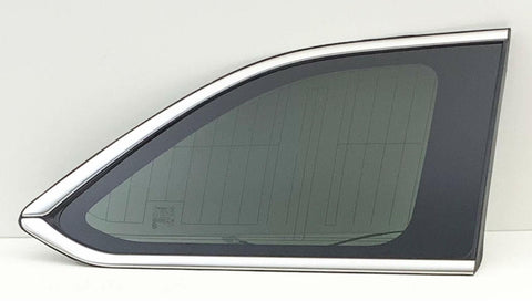 Passenger Right Side Quarter Window Quarter Glass Chrome Moulding Compatible with Toyota Highlander / Highlander Hybrid 2014-2019 Models