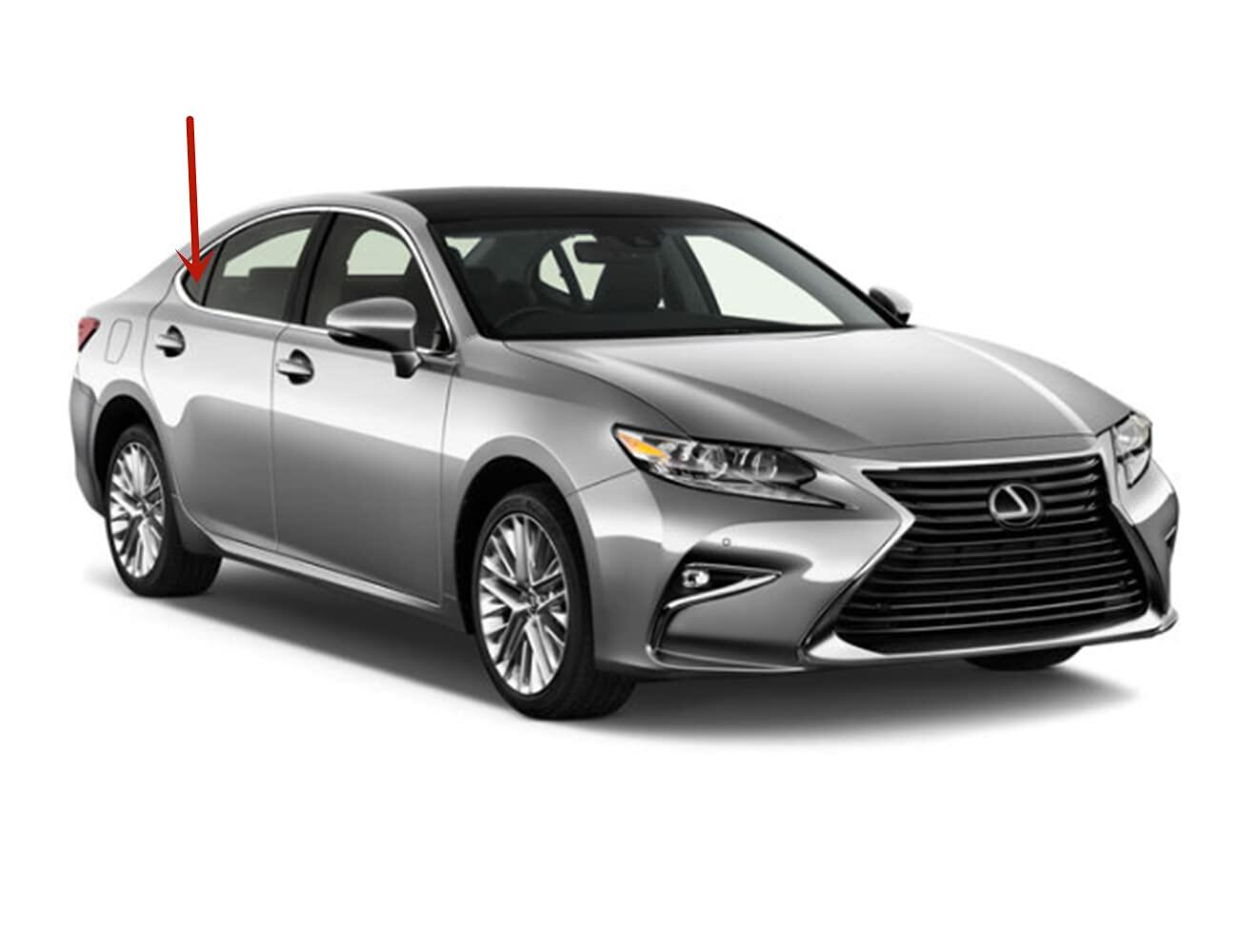 Passenger Right Side Rear Vent Window Vent Glass Compatible with Lexus ES300h Hybrid / ES350 2013-2018 Models