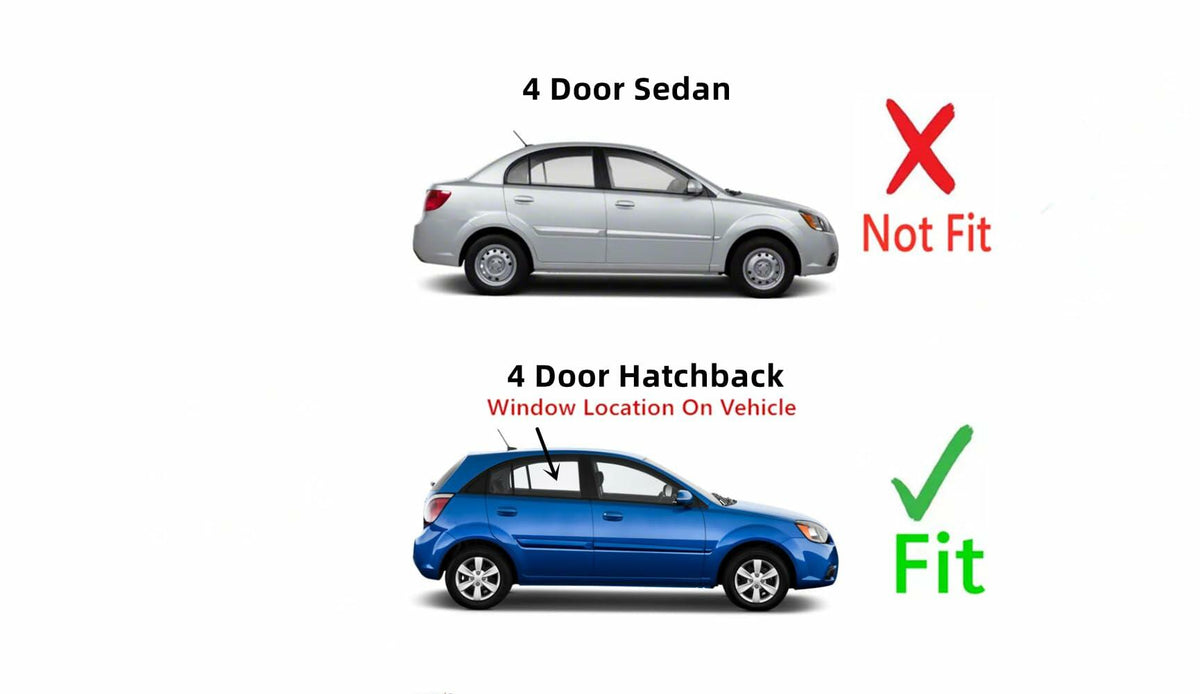 Passenger Right Side Rear Door Window Door Glass Compatible with Kia Rio5 4 Door Hatchback 2006-2011 Models