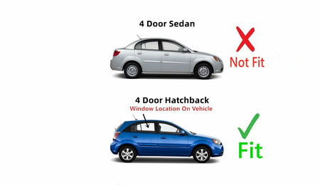 Passenger Right Side Rear Door Window Door Glass Compatible with Kia Rio5 4 Door Hatchback 2006-2011 Models