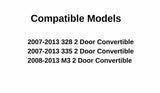 OEM Driver Left Side Door Window Door Glass Compatible with BMW 328i 335i 335is M3 2 Door Convertible 2007-2013 Models