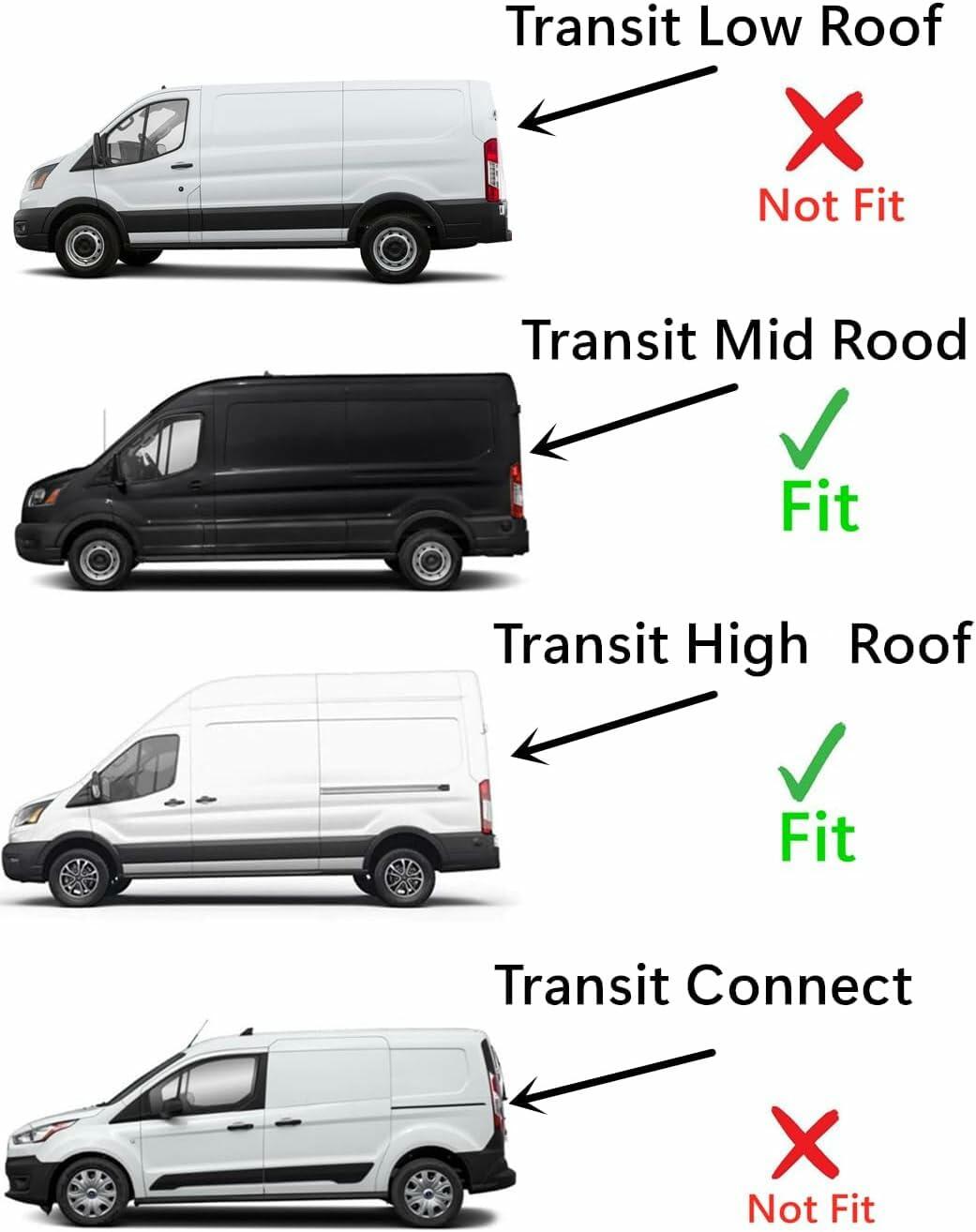 Heated Rear Back Window Back Glass Driver Left Side Compatible with Ford Transit 83.2" Low-Roof Van 2015-2026 Models (Not for Mid/High Roof Transit, or Transit Connect)