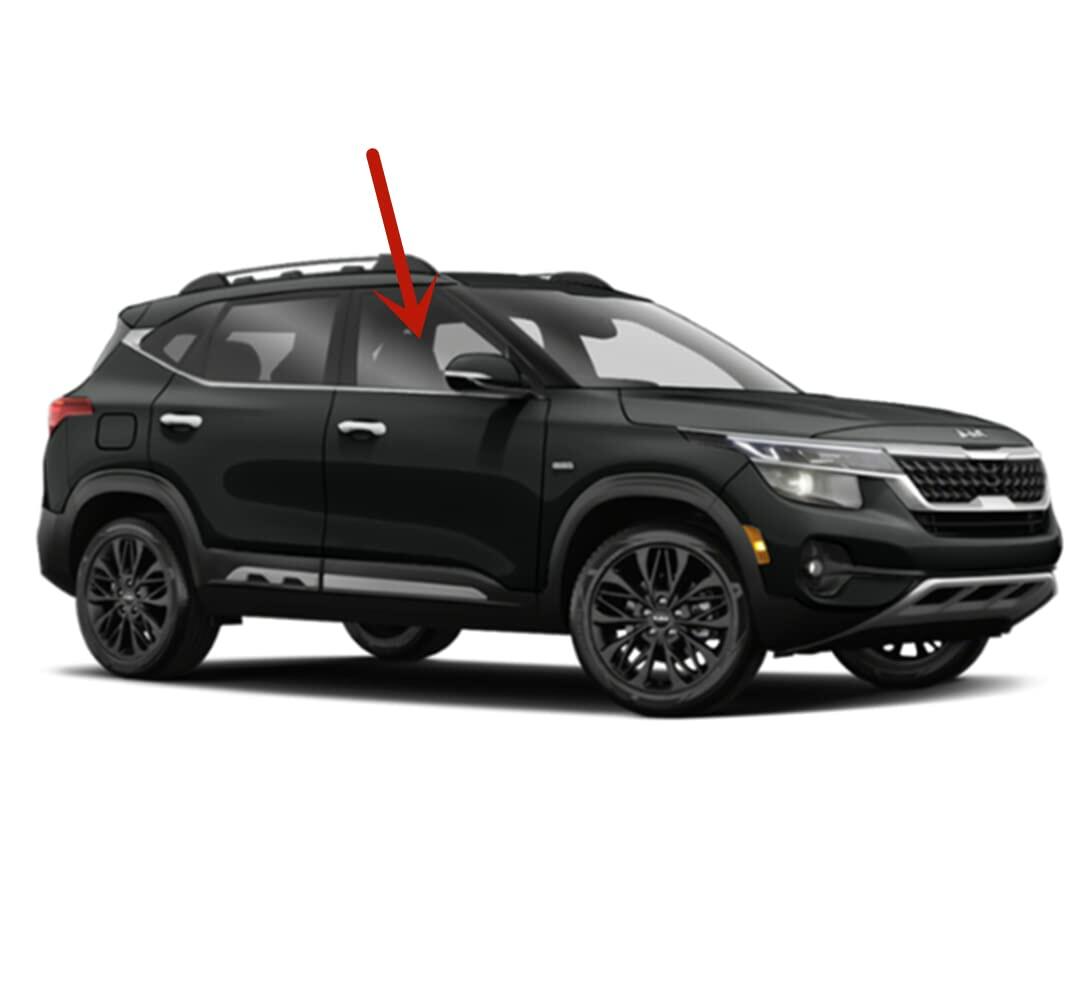 Passenger Right Side Front Door Window Door Glass Compatible with Kia Seltos 2021-2026 Models