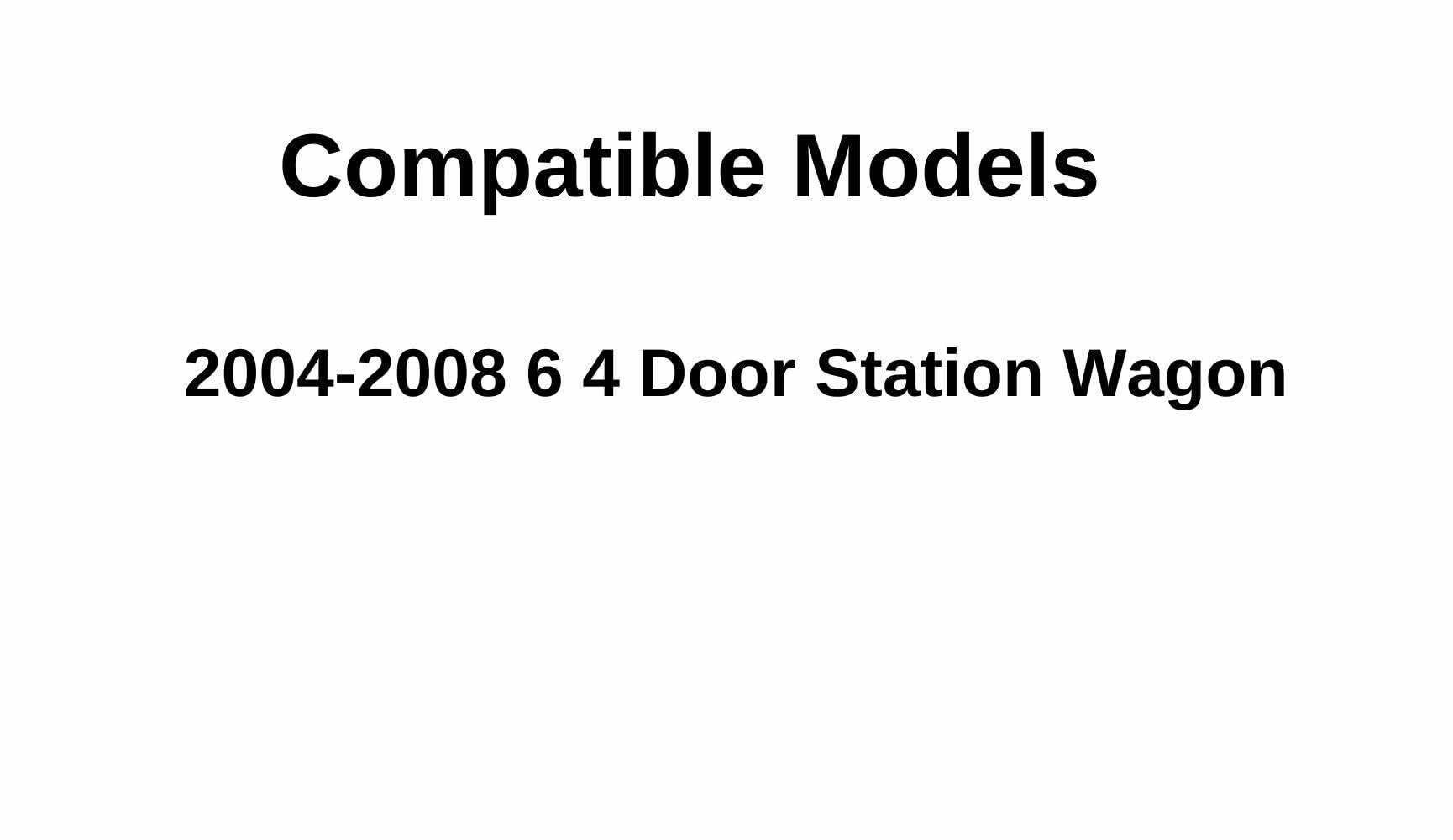 Driver Left Side Rear Door Window Door Glass Compatible with Mazda 6 2004-2008 4 Door Station Wagon Models