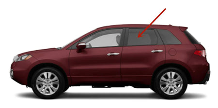 Driver Left Side Rear Door Window Door Glass Compatible with Acura RDX 2007-2012 Models