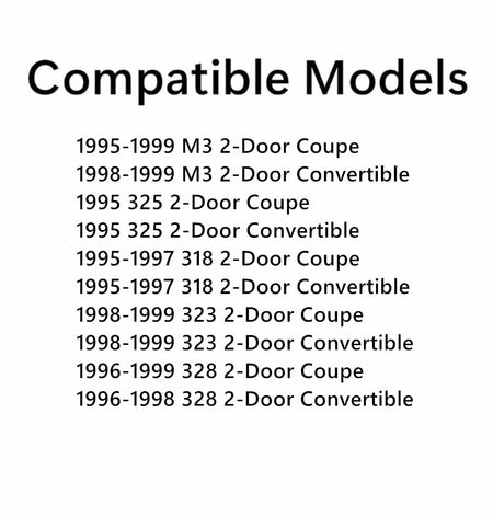 Driver Left Side Door Window Door Glass Compatible with BMW 3 Series M3, 328i 328is 323i 323is 351i 325is 318i 318is 2 Door Coupe/Convertible 1995-1999 Models