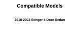 Driver Left Side Rear Door Window Door Glass Compatible with Kia Stinger 2018-2023 Models