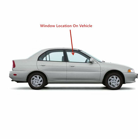 Passenger Right Side Front Door Window Door Glass Compatible with Mitsubishi Mirage 4 Door Sedan 1997-2001 Models