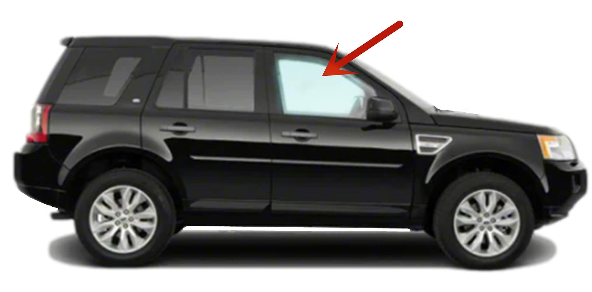 Passenger Right Side Front Door Window Door Glass Compatible with Land Rover LR2 2008-2015 Models
