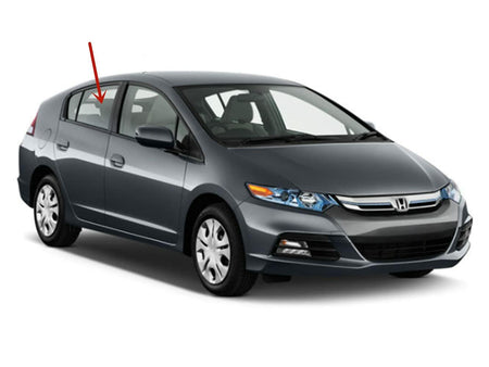 Passenger Right Side Rear Door Window Door Glass Compatible with Honda Insight 4 Door Hatchback 2010-2014 Models