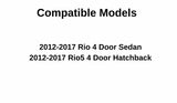 Driver Left Side Front Door Window Door Glass Compatible with Kia Rio Rio5 2012-2017 Models