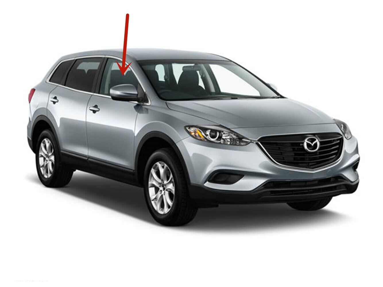 Passenger Right Side Front Door Window Door Glass Compatible with Mazda CX-9 2007-2015 Models