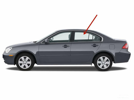 Driver Left Side Rear Door Window Door Glass Compatible with Kia Optima 2007-2010 Models (Also Fit 2006 Optima New Body Style)
