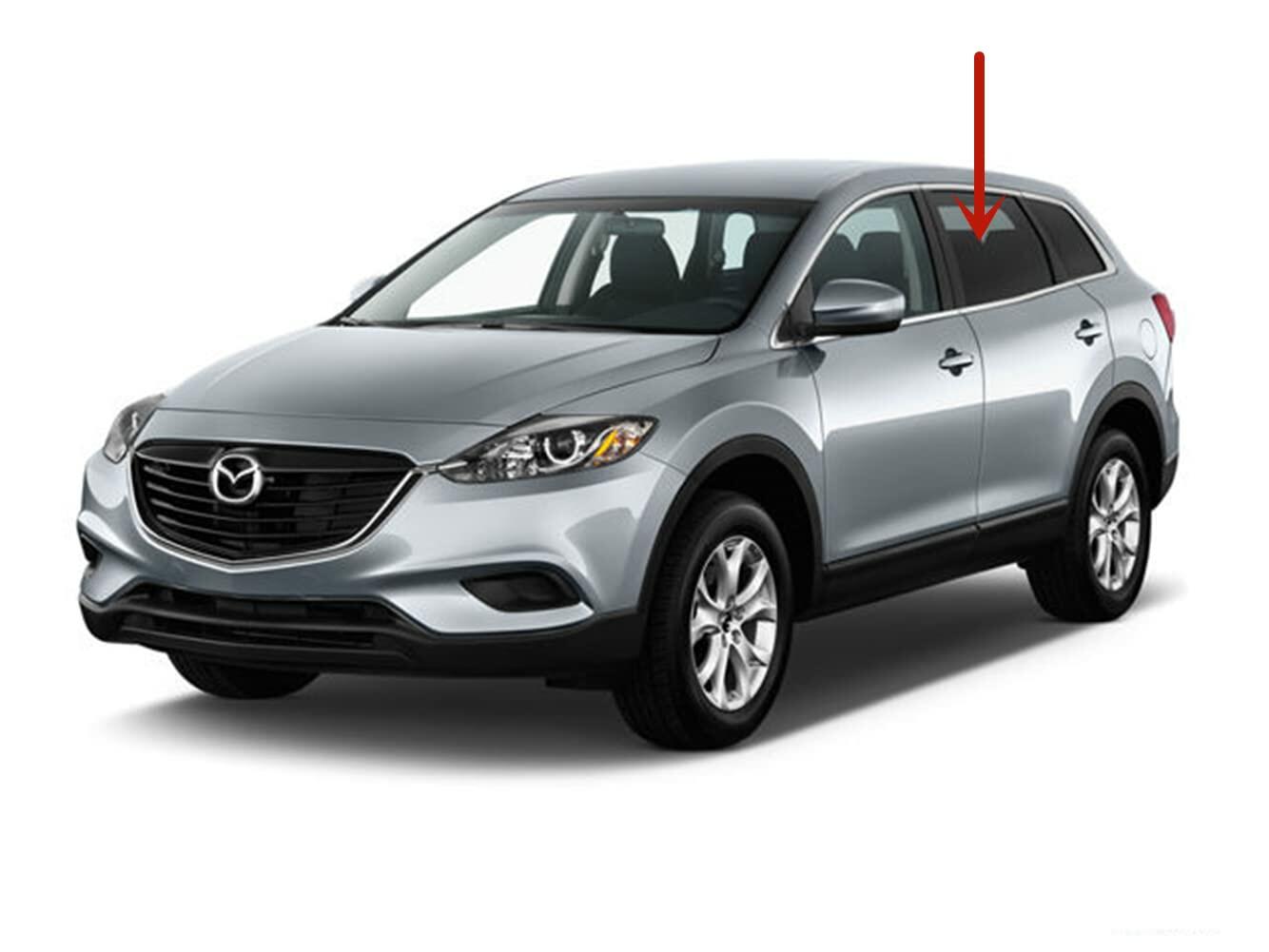 Driver Left Side Rear Door Window Door Glass Compatible with Mazda CX-9 2007-2015 Models