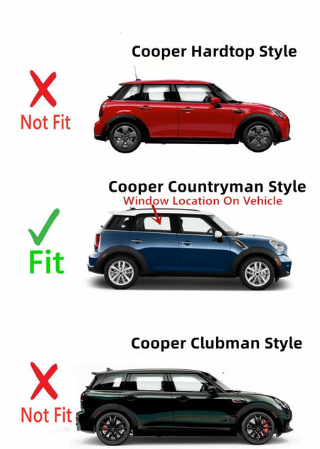 Tempered Passenger Right Side Rear Door Window Door Glass Compatible with Mini Countryman 2011-2016 Models