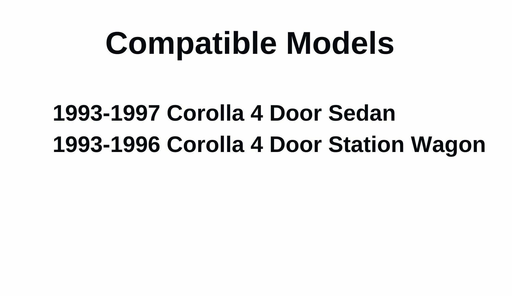 Driver Left Side Front Door Window Door Glass Compatible with Toyota Corolla 1993-1997 Models
