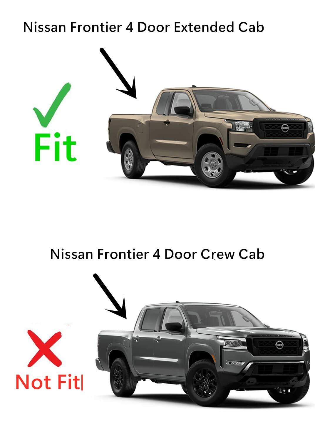 Tempered Factory Privacy Tinted Passenger Right Side Rear Door Window Door Glass Compatible with Nissan Frontier 4 Door Extended Cab Pickup 2022-2026 Model