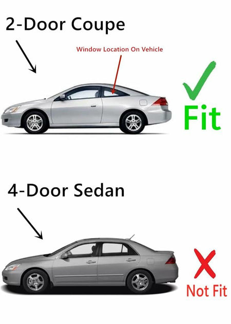 Driver Left Side Quarter Window Quarter Glass Compatible with Honda Accord 2 Door Coupe 2003-2007