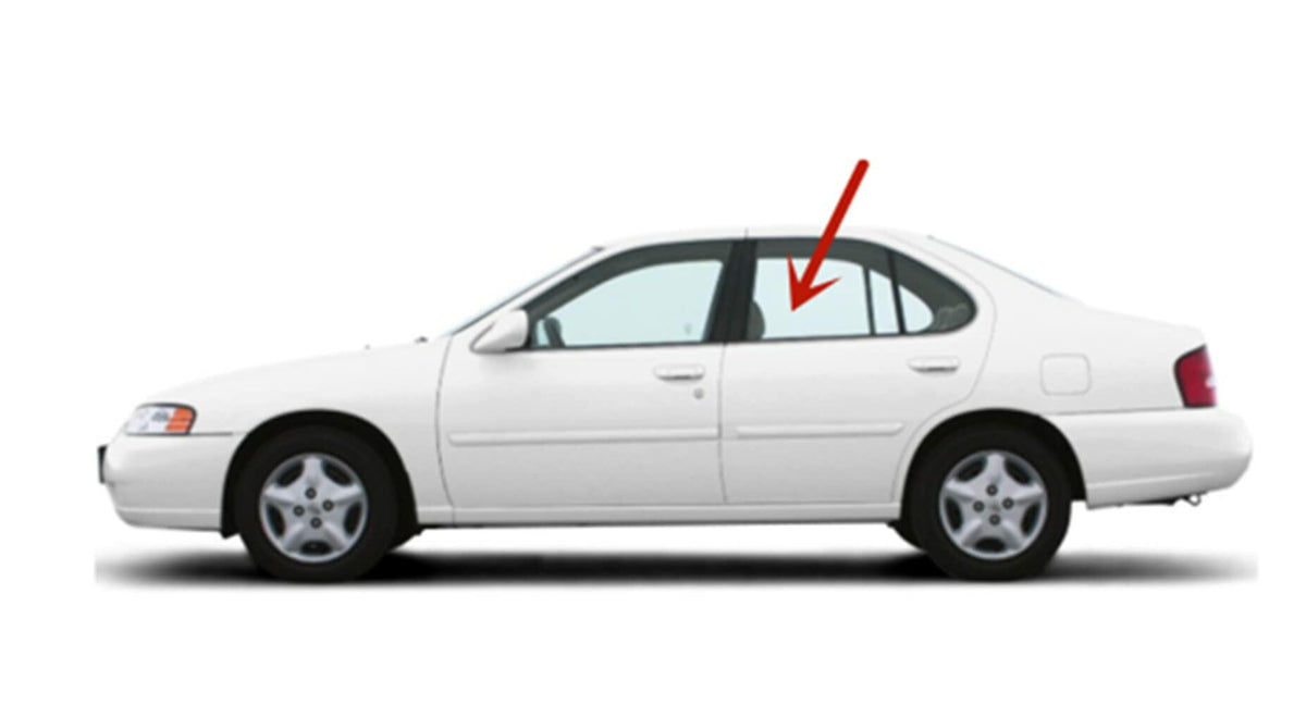 Driver Left Side Rear Door Window Door Glass Compatible with Nissan Altima 4 Door Sedan 1998-2001 Models