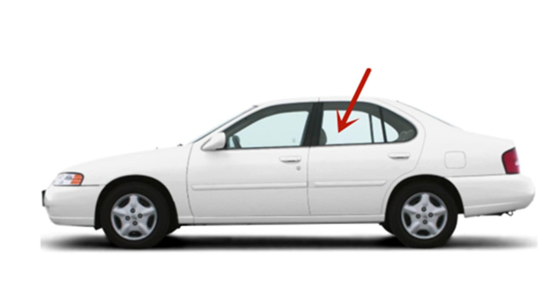 Driver Left Side Rear Door Window Door Glass Compatible with Nissan Altima 4 Door Sedan 1998-2001 Models